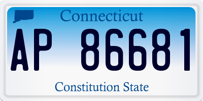CT license plate AP86681