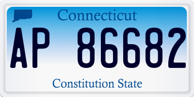 CT license plate AP86682