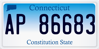 CT license plate AP86683