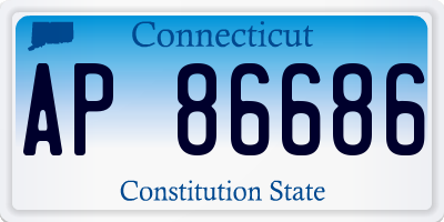 CT license plate AP86686