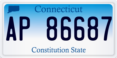 CT license plate AP86687