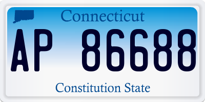 CT license plate AP86688