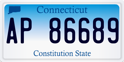 CT license plate AP86689