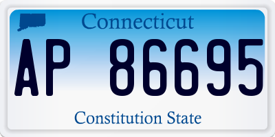 CT license plate AP86695