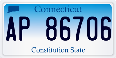 CT license plate AP86706