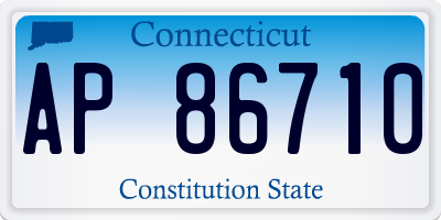 CT license plate AP86710