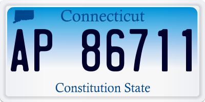 CT license plate AP86711