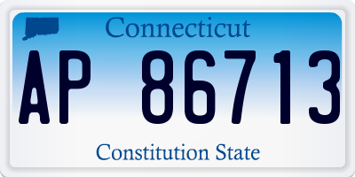 CT license plate AP86713