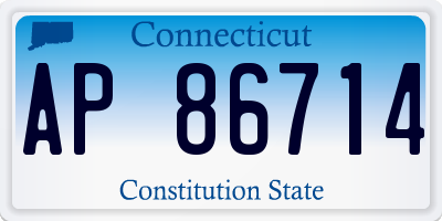 CT license plate AP86714