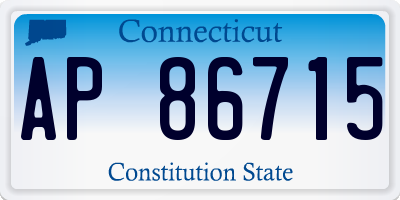 CT license plate AP86715