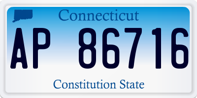 CT license plate AP86716