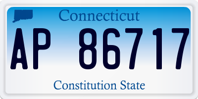 CT license plate AP86717