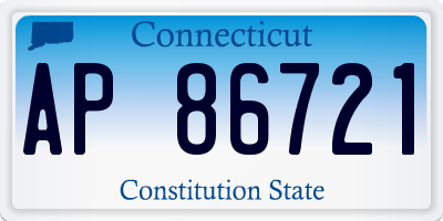 CT license plate AP86721