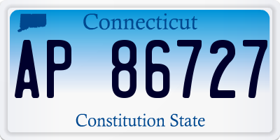 CT license plate AP86727