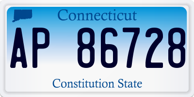 CT license plate AP86728