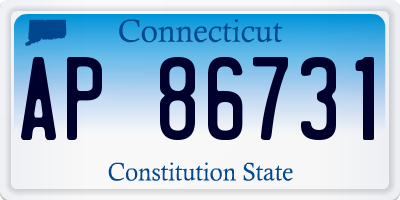 CT license plate AP86731