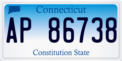 CT license plate AP86738