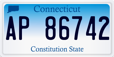 CT license plate AP86742