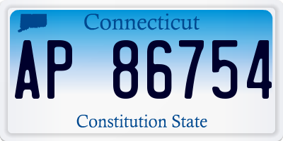 CT license plate AP86754