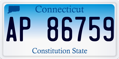 CT license plate AP86759