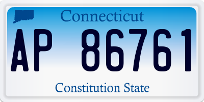 CT license plate AP86761