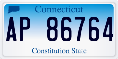 CT license plate AP86764