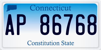 CT license plate AP86768