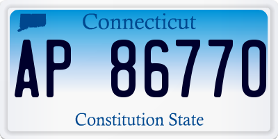 CT license plate AP86770