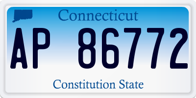 CT license plate AP86772