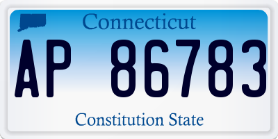 CT license plate AP86783