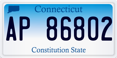 CT license plate AP86802