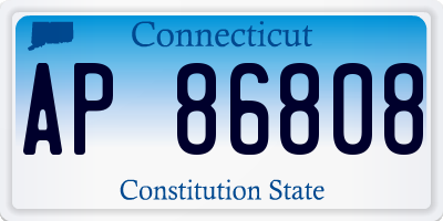 CT license plate AP86808