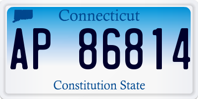 CT license plate AP86814