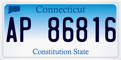 CT license plate AP86816