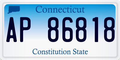 CT license plate AP86818