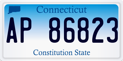 CT license plate AP86823
