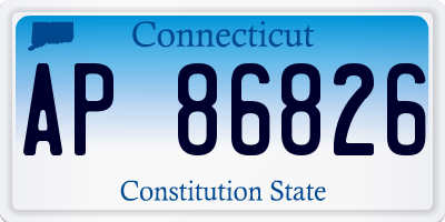 CT license plate AP86826