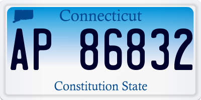 CT license plate AP86832