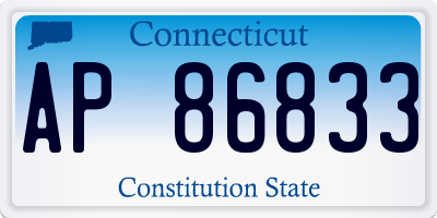 CT license plate AP86833