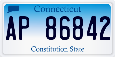 CT license plate AP86842