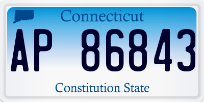 CT license plate AP86843