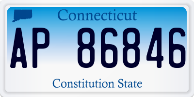 CT license plate AP86846