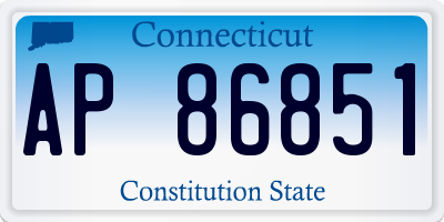 CT license plate AP86851