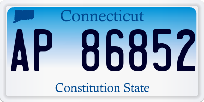 CT license plate AP86852