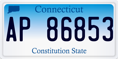 CT license plate AP86853