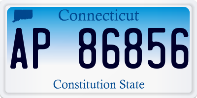 CT license plate AP86856
