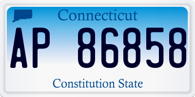 CT license plate AP86858