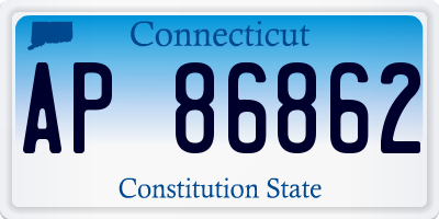 CT license plate AP86862