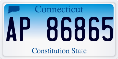 CT license plate AP86865