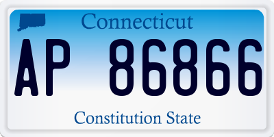 CT license plate AP86866